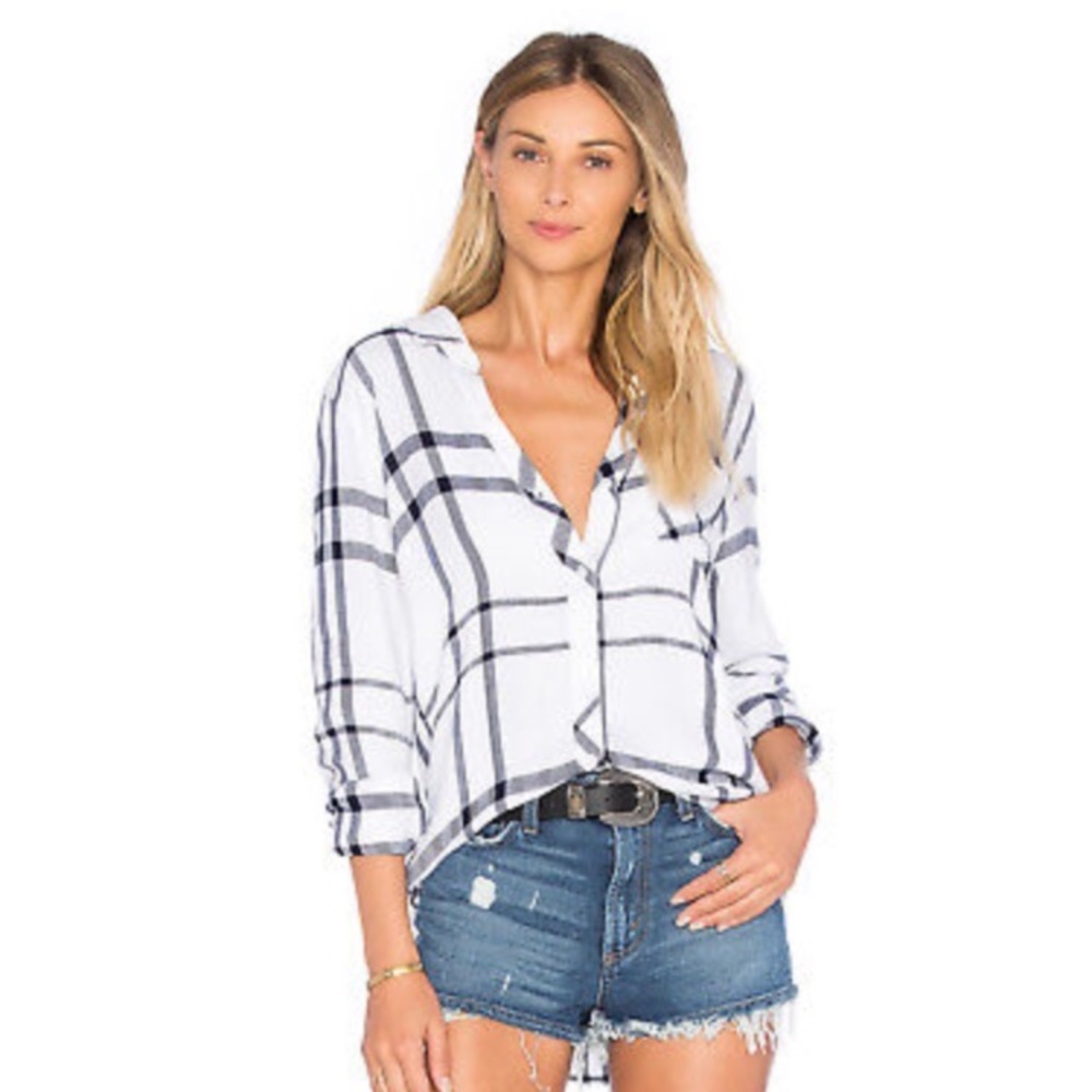 Rails Button-Down Plaid Long Sleeve Shirt